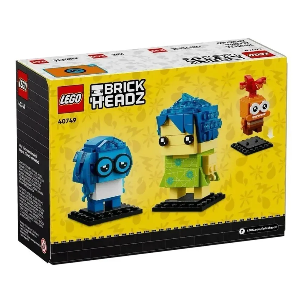 LEGO 40749 Brickheadz Disney Pixar Inside Out 2 Joy, Sadness & Anxiety